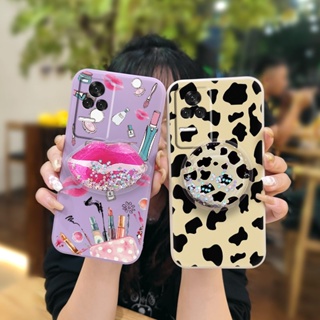 Cartoon Skin feel silicone Phone Case For Redmi K50Pro Simplicity Glitter protective case The New cute ins Anti-fall quicksand