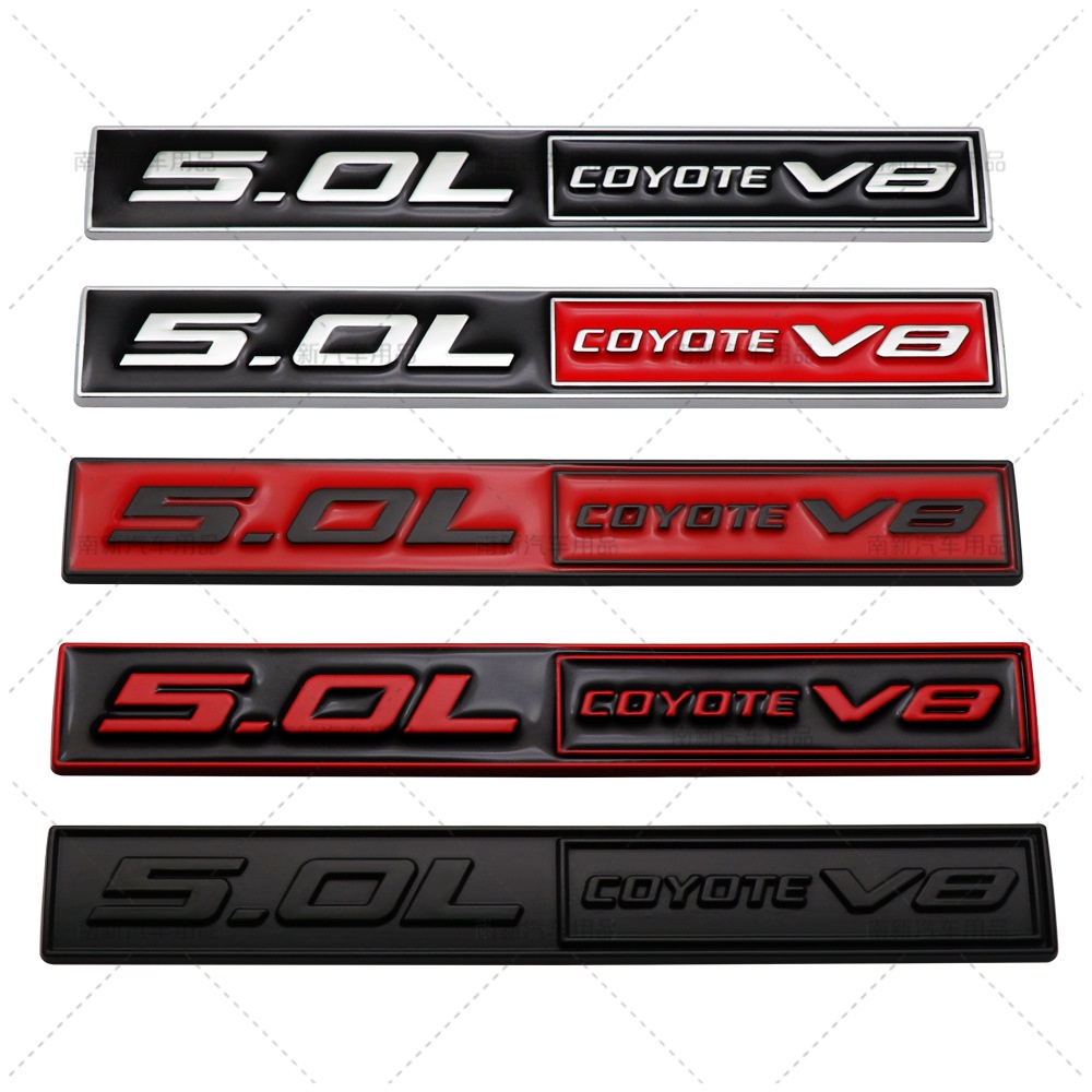 โลโก้โลหะ 5.0 ลิตร ดัดแปลง สําหรับ Ford Labeling Car Logo Mustang Mustang COYOTE V8