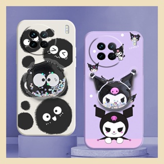 Cartoon Rotatable stand Phone Case For VIVO X90 5G/V2241A Glitter Skin feel silicone Skin-friendly feel The New Anti-fall