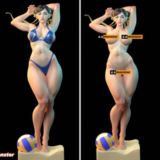 9.9 เหนื่อยมากใหม่ โมเดลฟิกเกอร์ 1/10 รูปนักสู้ Chunli GK สีขาว 16 ซม. 3d VEMI