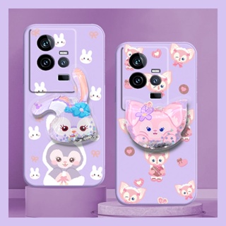 Cartoon ins Phone Case For VIVO IQOO11 Simplicity protective case cute The New Skin feel silicone Glitter quicksand