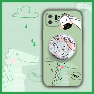 Rotatable stand protective case Phone Case For OPPO A16K Cartoon quicksand Liquid silicone shell ins The New phone case