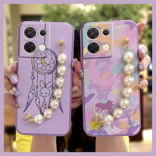 Solid color soft shell Phone Case For OPPO Reno8 5G phone case Bear bracelet Camera all inclusive Back Cover Lens package