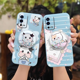 cute Rotatable stand Phone Case For OPPO A55 4G Cartoon phone case Skin-friendly feel Anti-fall The New ins protective case