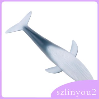 [szlinyou2] โมเดลฟิกเกอร์สัตว์ทะเล เสมือนจริง ขนาด 22 ซม. สีฟ้า ของเล่นสําหรับเด็ก