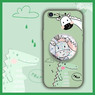 cute Simplicity Phone Case For OPPO A71 2018 quicksand Cartoon Anti-fall Skin-friendly feel Rotatable stand protective case