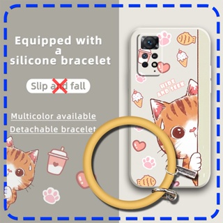 Cartoon wristband Phone Case For Redmi Note11 Pro 5G-4G Global/Note11E Pro 5G Anti-fall ring protective case