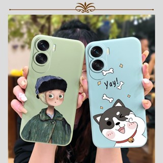 Skin feel silicone soft shell Phone Case For Honor X50i cute Lens bump protection Solid color Skin-friendly feel Cartoon