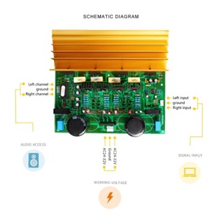 บอร์ดขยายเสียง HSV AD 300W 2SK1943 5200 HIFI เอาท์พุต 300W