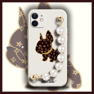 Lens bump protection Skin feel silicone Phone Case For iphone 11 Bear bracelet Anti-fall Pearl bracelet