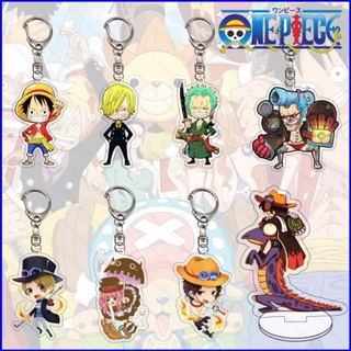 Gp1 พวงกุญแจอะคริลิค จี้การ์ตูนอนิเมะ One Piece Luffy Roronoa Zoro Chopper Sanji Brook อุปกรณ์เสริม สําหรับห้อยกระเป๋า