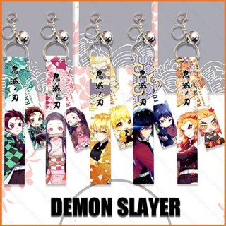 Yt3 พวงกุญแจริบบิ้น ลายการ์ตูนอนิเมะ DEMON SLAYER Tanjirou Nezuko Zenitsu สองด้าน TY3