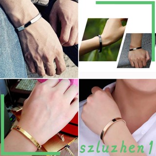 [Szluzhen1] สายรัดข้อมือ สเตนเลส ทรงกลม สําหรับผู้ชาย 8 มม.