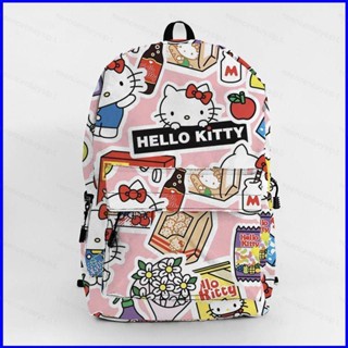 Gp1 Sanrio กระเป๋าเป้สะพายหลัง กระเป๋านักเรียน ผ้าแคนวาส ลายการ์ตูน Hello Kitty ขนาดใหญ่ PG1