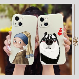 cat Cartoon Phone Case For iphone14 Plus Liquid silicone shell Camera all inclusive cute Lens bump protection