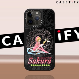 Casetify เคสโทรศัพท์มือถือ ลายซากุระ พร้อมกระจก สําหรับ iPhone14ProMax iP13Pro 13 11 12Promax 13Promax 12 13 14