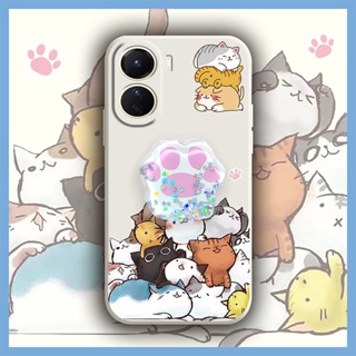 phone case Anti-fall Phone Case For VIVO Y16 Simplicity Skin-friendly feel Glitter quicksand Skin feel silicone Cartoon cute