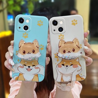 Glitter Liquid silicone shell Phone Case For iphone14 Anti-fall Cartoon cute quicksand protective case phone case