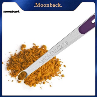 &lt;moonback&gt; ช้อนตวง สเตนเลส ซิลิโคน ประหยัดพื้นที่ หลากสี สําหรับห้องครัว ชุดละ 5 ชิ้น