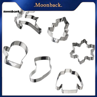 &lt;moonback&gt; ชุดแม่พิมพ์ตัดคุกกี้ สเตนเลส ลายกวางเรนเดียร์ คริสต์มาส สําหรับทําคุ้กกี้ ฟองดองท์ 12 ชิ้น