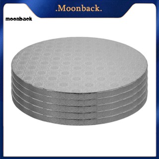 &lt;moonback&gt; แผ่นกระดาษลูกฟูก ทรงกลม เกรดอาหาร ไม่ติดผิว ขนาด 8 นิ้ว สําหรับตกแต่งเค้กเบเกอรี่ 8 10 12 นิ้ว 5 ชิ้น