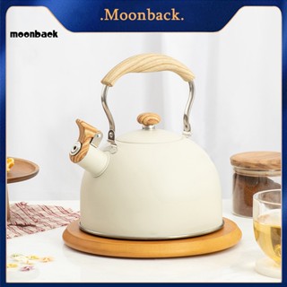 &lt;moonback&gt; กาต้มน้ําสเตนเลส กันรั่วซึม กันความร้อน เกรดอาหาร พร้อมนกหวีด และด้ามจับ มีประสิทธิภาพ สําหรับเตาแม่เหล็กไฟฟ้า 2.5 ลิตร