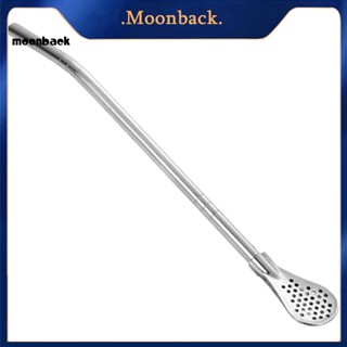 &lt;moonback&gt; 3-in-1 ช้อนฟางสเตนเลส ป้องกันคราบ พร้อมตัวกรอง เป็นมิตรกับสิ่งแวดล้อม สําหรับค็อกเทล ชา กาแฟ