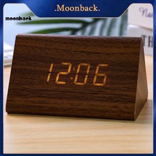 &lt;moonback&gt; นาฬิกาปลุกไม้ดิจิทัล ดิจิทัล มองเห็นตัวเลข ขนาดใหญ่ พร้อมที่ชาร์จ Usb สไตล์โมเดิร์น สําหรับบ้าน