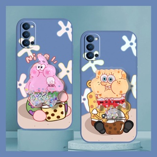 cute Cartoon Phone Case For OPPO Reno4 5G protective case quicksand Glitter Rotatable stand The New Skin feel silicone