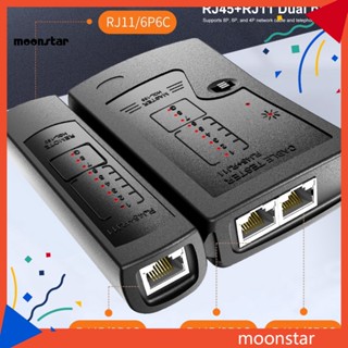 Moo เครื่องทดสอบสายเคเบิลเครือข่ายโทรศัพท์ แบบพกพา 2 in 1 สําหรับบ้าน สํานักงาน Rj45 Rj11