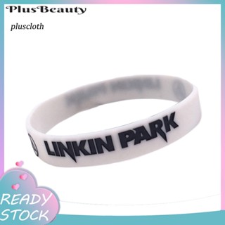 &lt;Pluscloth&gt; สายรัดข้อมือซิลิโคน ลาย Linkin Park Rock ของขวัญคริสต์มาส สําหรับผู้ชาย และผู้หญิง