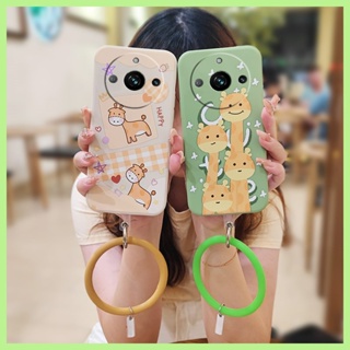 Back Cover Liquid silicone shell Phone Case For OPPO Realme11 Pro/11 Pro+ soft shell Solid color ring Skin feel silicone