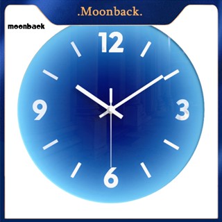 &lt;moonback&gt; นาฬิกาแขวนผนัง ไร้กรอบ ใช้แบตเตอรี่ 12 นิ้ว เสียงเงียบ สไตล์โมเดิร์น สําหรับตกแต่งบ้าน