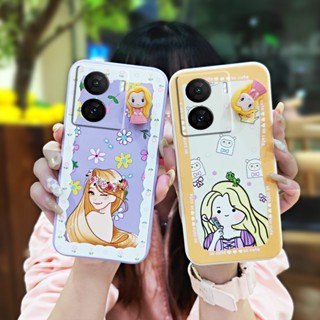 ins Liquid silicone shell Phone Case For VIVO IQOO Z7X Cartoon Anti-fall soft shell Skin-friendly feel protective case