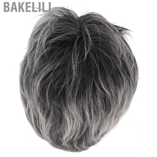 Bakelili Short Hair Wig  High Temperature Fiber Women Classic Adjustable Size for Cosplay Party