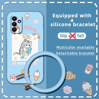 cute ring Phone Case For Samsung Galaxy A82 5G/Quantum2/SM-A826S Back Cover Simplicity Cartoon soft shell wristband