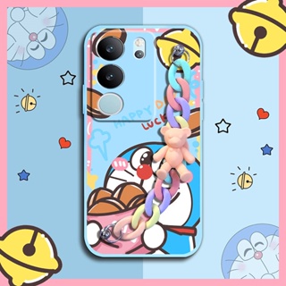 Bear bracelet phone case Phone Case For VIVO S17 Pro/S17 Cartoon Nordic style Skin feel silicone Liquid silicone shell