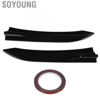 Soyoung Car Rear Side Diffuser Bumper Canard Protector Easy To Install Glossy Black Perfect Fit for