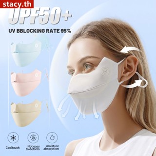 【พร้อมส่ง】 Face Mask Silk Care Mask Face Designer Print Ear Proof Mouth Cover Sunscreen