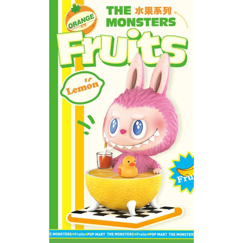 พร้อมส่ง ส่งภายใน 24 ชั่วโมง ตุ๊กตาฟิกเกอร์ POPMART labubu labubu Fruit Series Mystery Box ของขวัญวันเกิด สร้างสรรค์