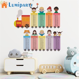 Lumiparty สติกเกอร์ติดผนัง ลายการ์ตูนรถไฟดิจิทัล มีกาวในตัว สําหรับห้องเด็ก เนอสเซอรี่ 2 แผ่น