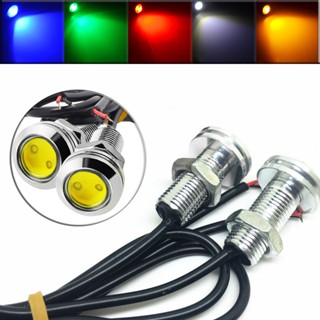 ใหม่ ไฟสัญญาณถอยหลัง LED DRL 12V 18 มม. สีเงิน สําหรับรถยนต์