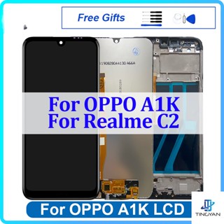 หน้าจอสัมผัส LCD 6.1 นิ้ว แบบเปลี่ยน สําหรับ OPPO A1K CPH1923 Realme C2 RMX1941 ทดสอบแล้ว 100%