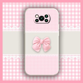 protective case Skin feel silicone Phone Case For Xiaomi Poco X3 NFC/X3 Pro/X3 Bowknot cute The New soft shell Anti-fall