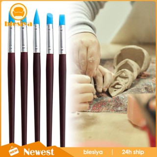 [Blesiya] เครื่องมือแกะสลักดินโพลิเมอร์ ซิลิโคน สําหรับตกแต่งเล็บ 5 ชิ้น