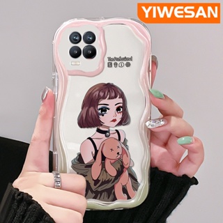 เคสโทรศัพท์มือถือแบบนิ่ม ใส กันกระแทก ลายคลื่น สีมาการอง แฟชั่น สําหรับ Realme 8 5G 8s 5G Q3i V13 5G Narzo 30 Q3