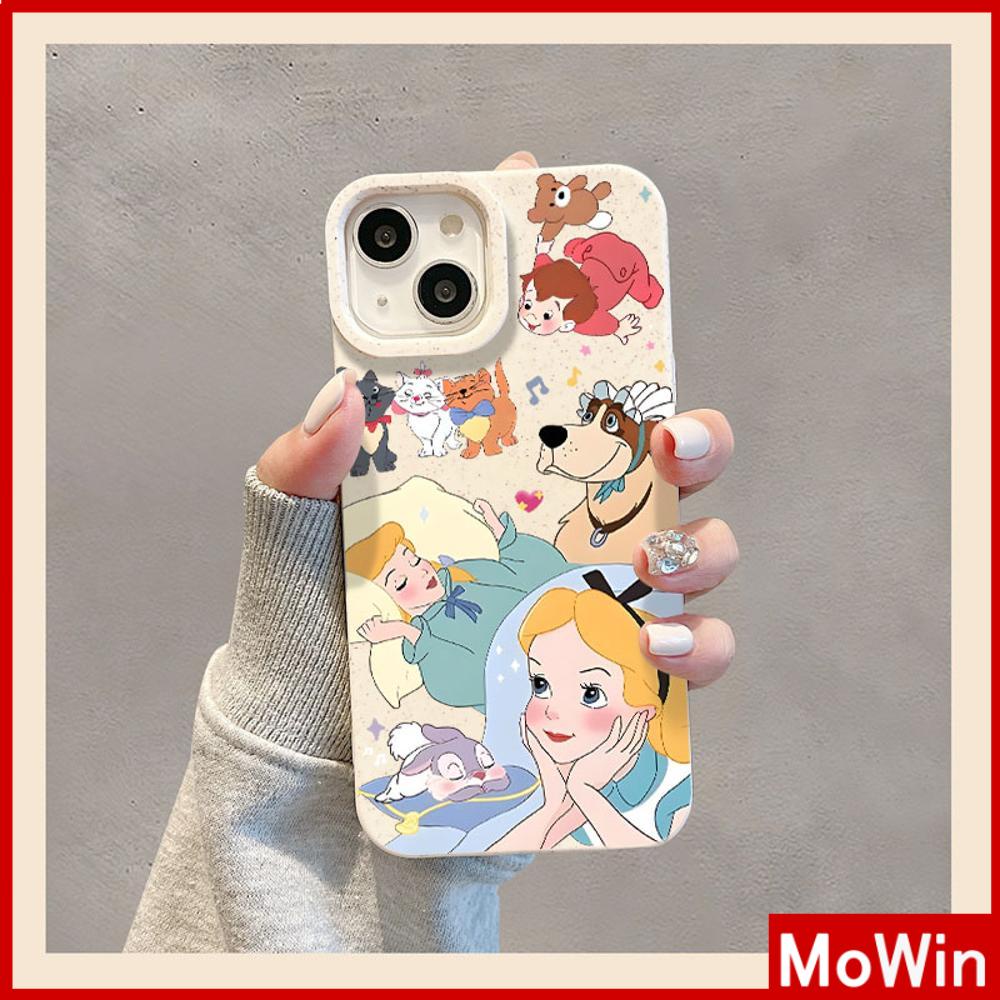 Mowin - เข้ากันได้สำหรับ 15 เคสไอโฟน11 เคส iphone 11 เคส iPhone เป็นมิตรกับสิ่งแวดล้อมเคสสีขาวนุ่มปกป้องกล้องกันกระแทกป้องกันผมสีเหลืองเจ้าหญิงนิทราใช้ได้กับ iPhone 13 Pro max 12 Pro Max XR