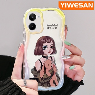 เคสโทรศัพท์มือถือแบบนิ่ม ใส กันกระแทก ลายคลื่น สีมาการอง หลากสี สําหรับ Realme 10