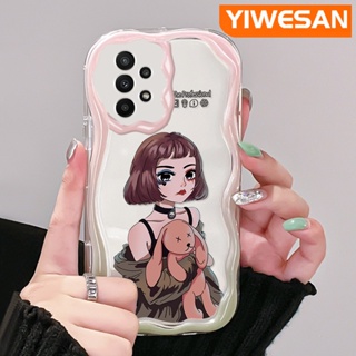 เคสโทรศัพท์มือถือแบบนิ่ม ใส กันกระแทก ลายคลื่น สีมาการอง แฟชั่น สําหรับ Samsung galaxy A22 4G A22 5G M22 A21s A23 A24