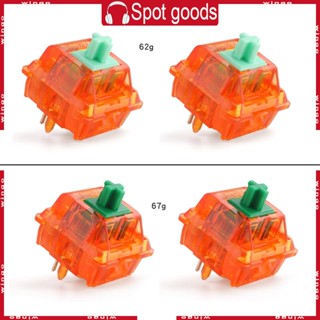 Win EQUALZ-Tangerine สวิตช์ V2 5 Pin 62g 67g โปร่งแสง สําหรับคีย์บอร์ด MX DIY